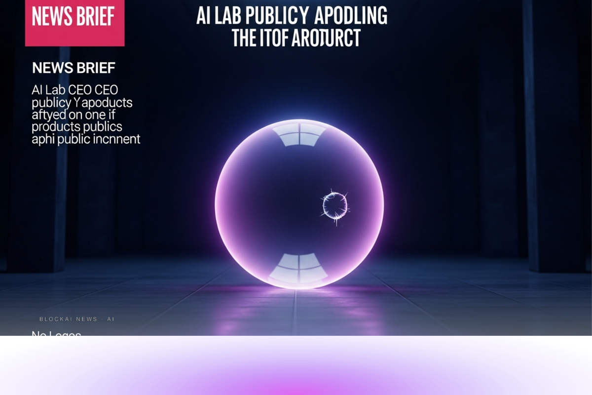 A somber OpenAI logo over a darkened skyline at dusk.