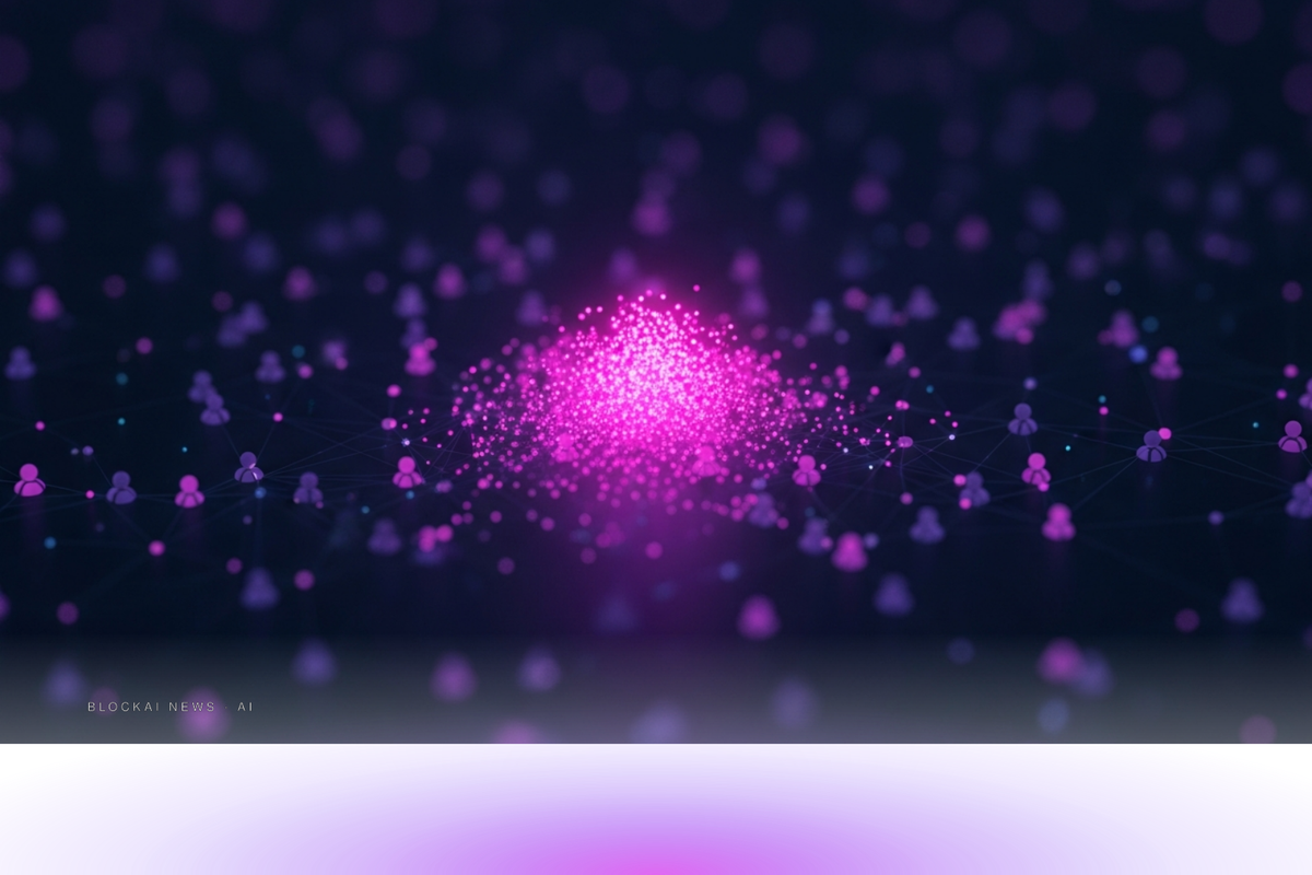 Abstract green-gold funnel narrowing to a small skilled-trader cohort at the tip.