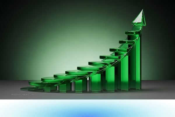 Abstract green-emerald gradient suggesting compounding capital, agentic AI, and a fast-doubling valuation curve.