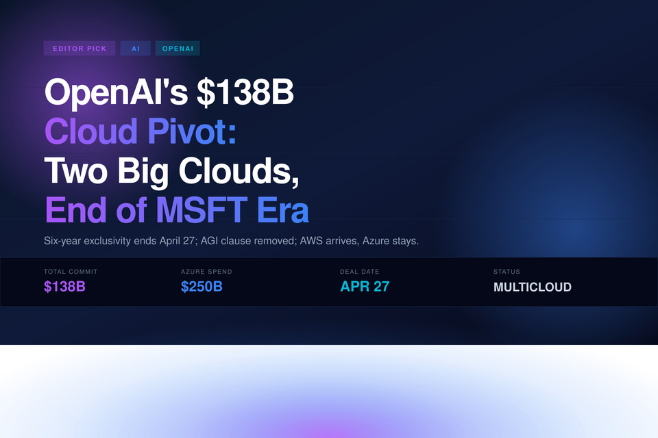OpenAI's Great Rebalancing: $138B, Two Clouds, and the End of the Microsoft Era